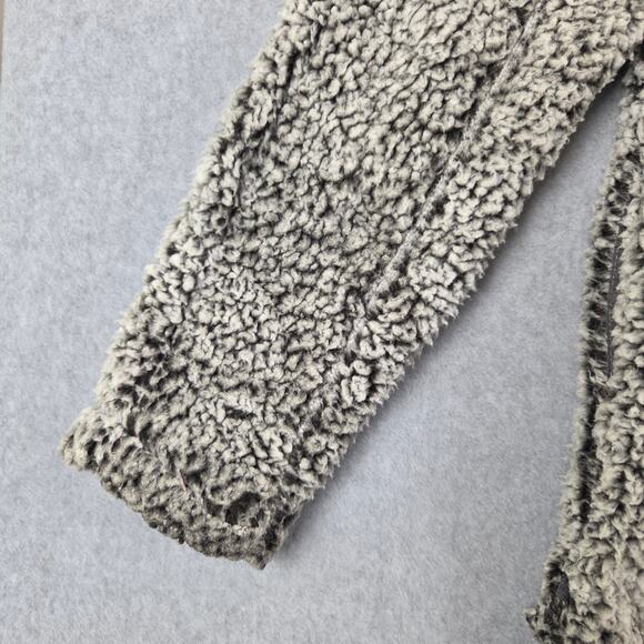 Thread & Supply Sherpa Pullover Size Medium Quarter Zip Pockets Gray - Picture 10 of 16